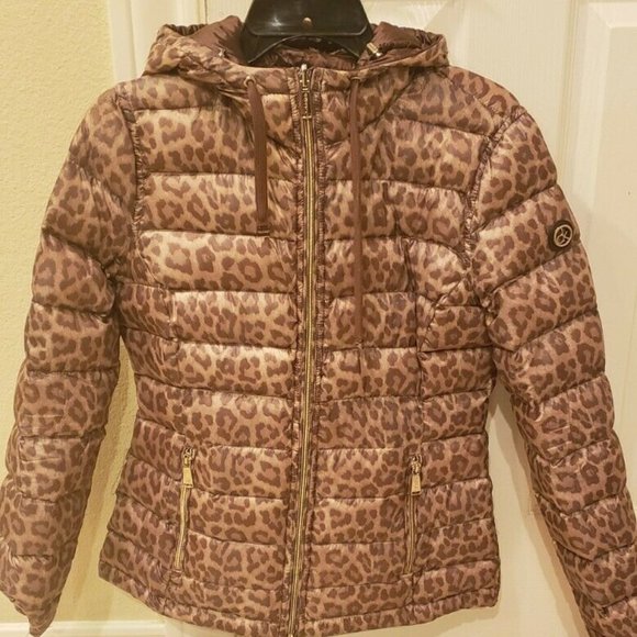 Calvin Klein Leopard Reversible Puffer 